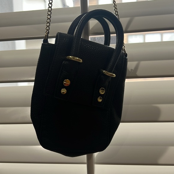 Danielle Nicole Black Phone Purse with Gold Details - Picture 3 of 3